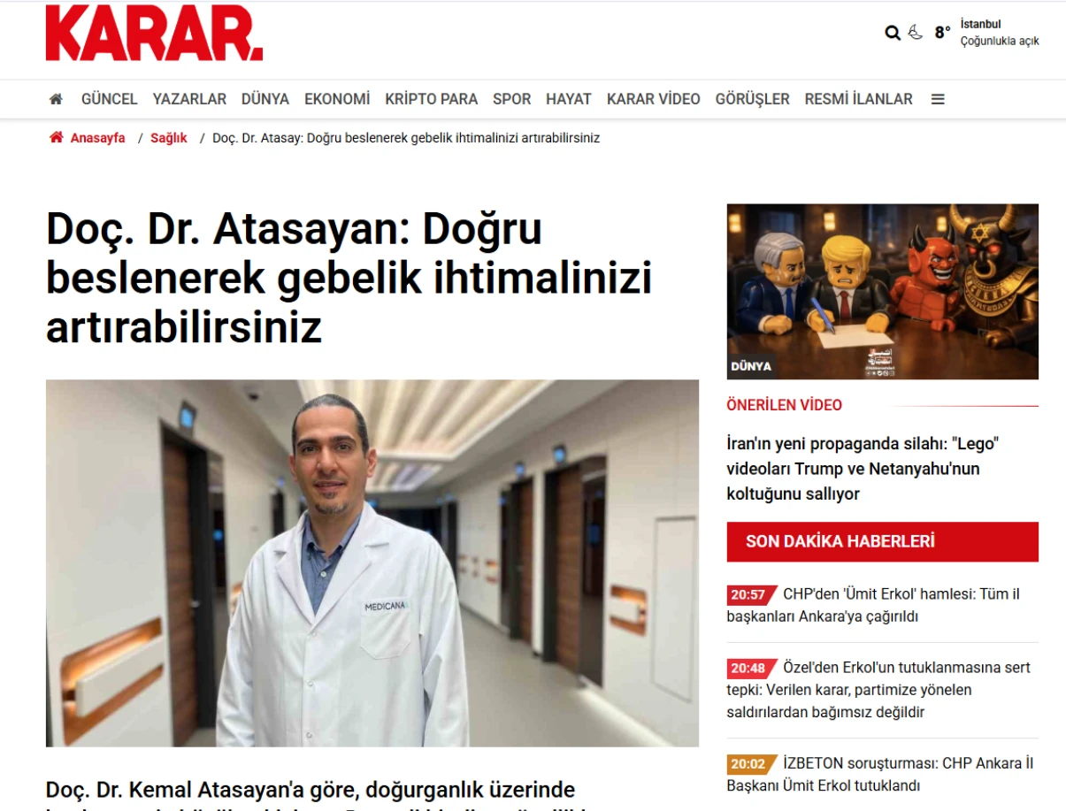 Doç. Dr. Kemal Atasayan – Kadın Hastalıkları, Doğum ve Tüp Bebek Uzmanı
