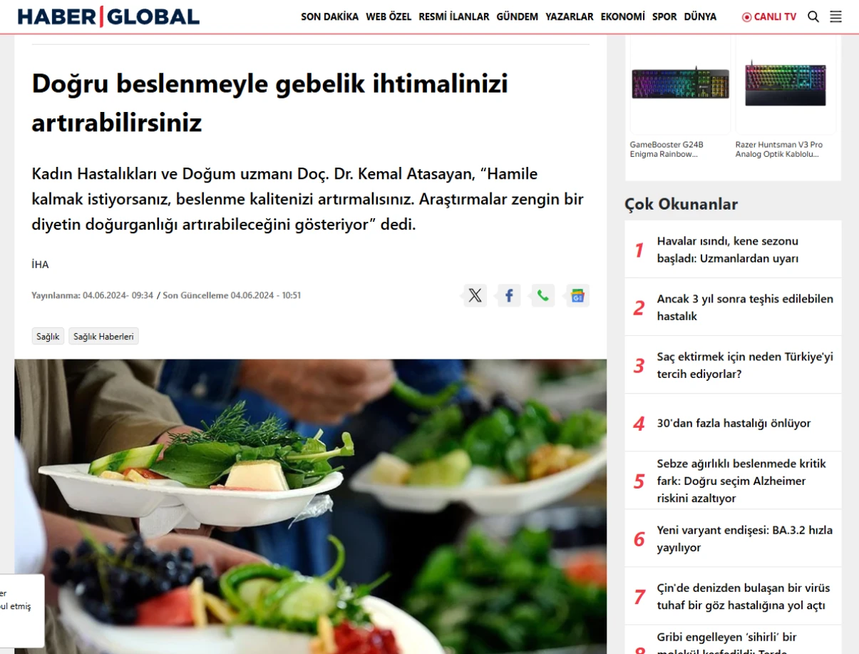 Doç. Dr. Kemal Atasayan – Kadın Hastalıkları, Doğum ve Tüp Bebek Uzmanı