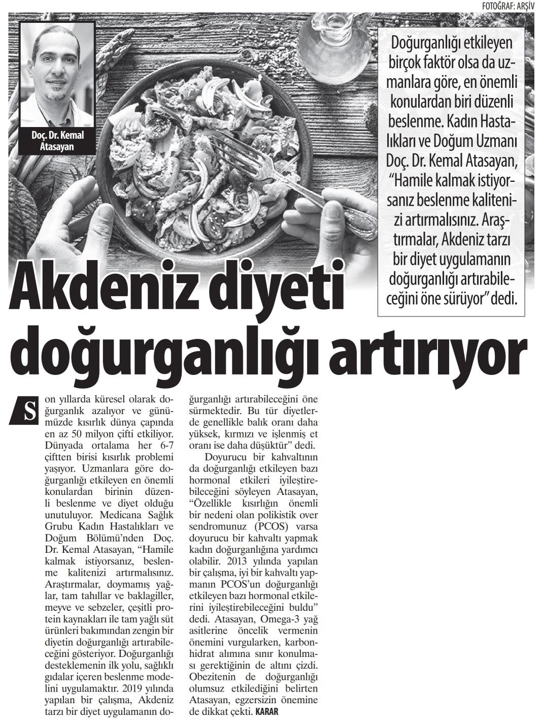 Doç. Dr. Kemal Atasayan – Kadın Hastalıkları, Doğum ve Tüp Bebek Uzmanı